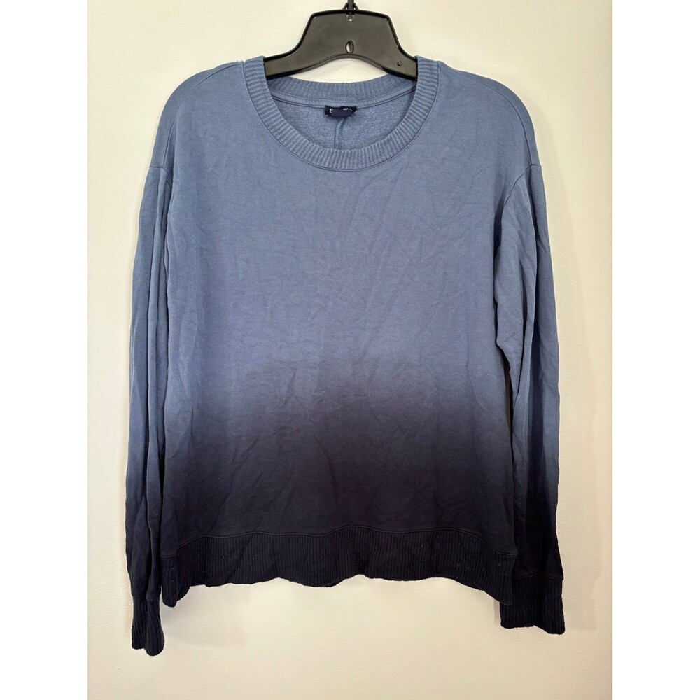 Splendid Blue Ombré Knit Long Sleeve Crew Neck Sweater size small